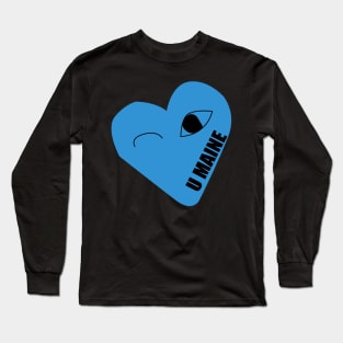 umaine heart design Long Sleeve T-Shirt